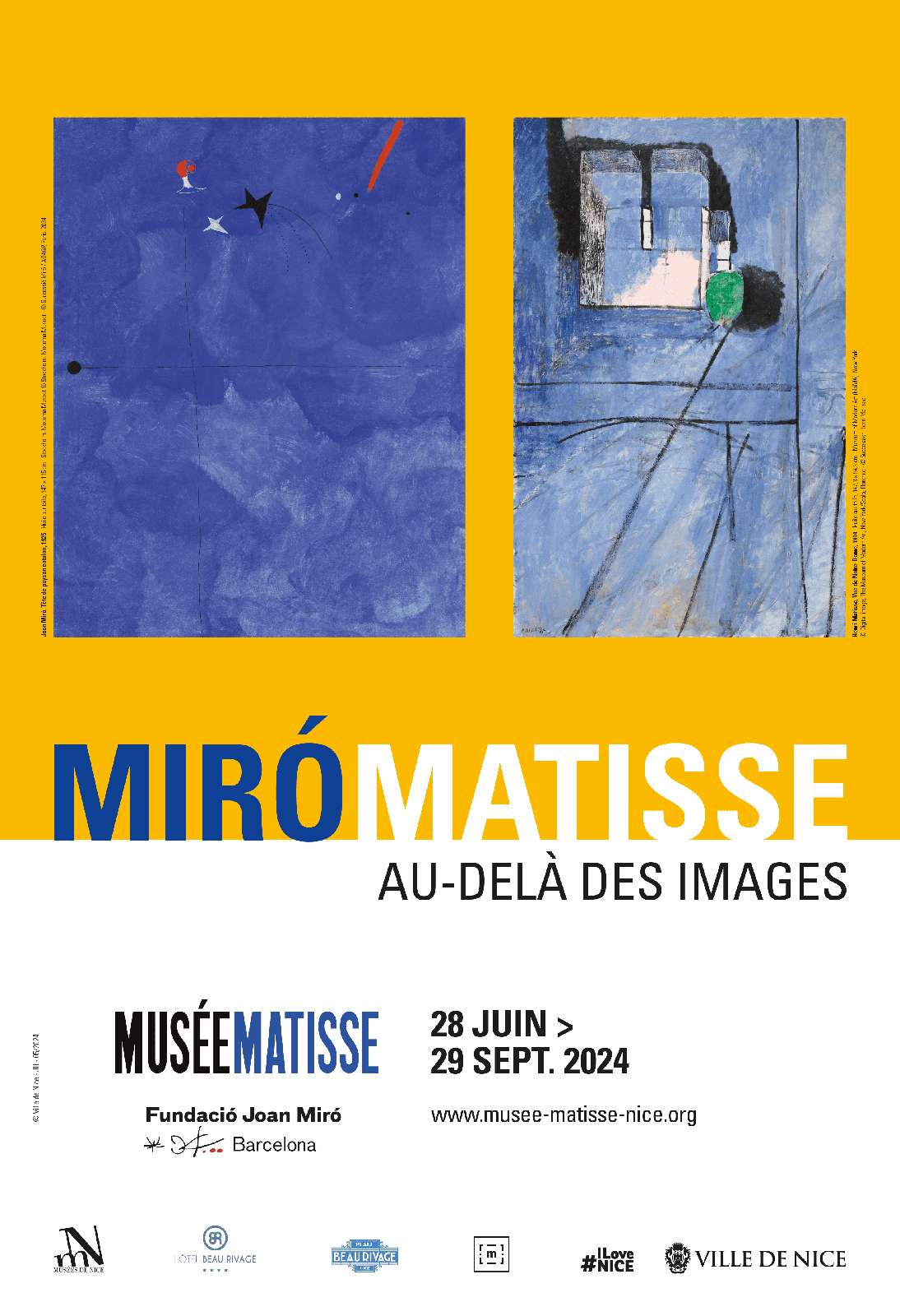 Affiche Exposition MiroMatisse Au-delà des images.